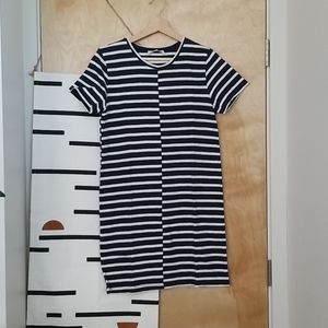Everlane Navy and White Striped Mini Dress